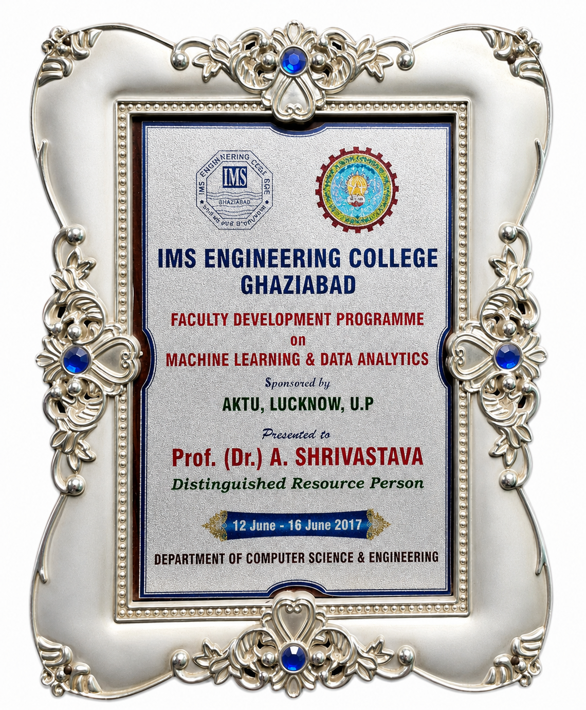 Faculty Development Programme Certificate – IMS Engineering College Ghaziabad